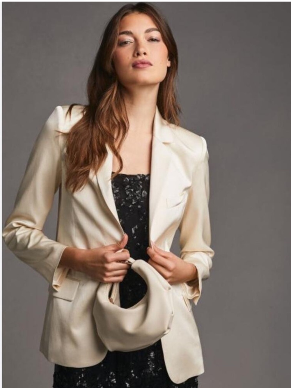 Mare Marr x Anthropologie Satin Blazer